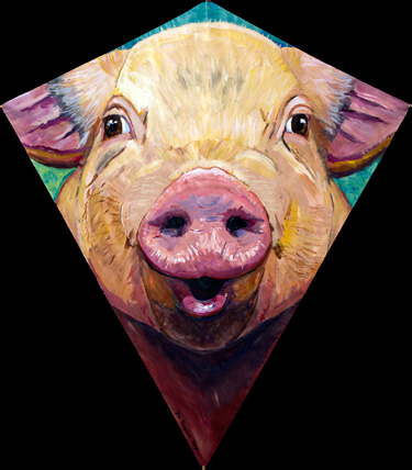 Smiley Pig Kite